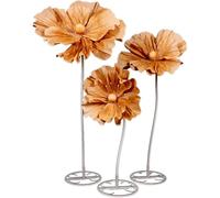 Fleurs Géantes pour la Décoration Matériau en Mousse EAV Fleurs Géantes avec Tiges et Supports, Grande Fleur Artificielle pour Toile de Fond(Orange)