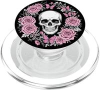 Fleurs Gothiques Gothiques Crâne Papillons PopSockets PopGrip pour MagSafe