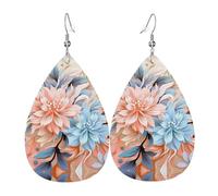 Fleurs Innocentes De Dessin Animé Boucles D'Oreilles En Cuir Tendance Boucles D'Oreilles Légères Pendantes Pour Quotidien Femme Décorations