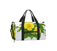 Fleurs Jaunes dans Un buisson Vert,Sac de Sport bandoulière à Main, Sac de Voyage Grande capacité pour Femmes et Hommes