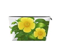 Fleurs Jaunes dans Un buisson Vert, Trousse de Toilette Trousse de Maquillage Sac à cosmétiques Trousse de Toilette de Voyage Portable