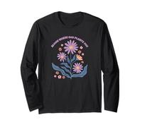 Fleurs là où Dieu te plante, motif floral chrétien rétro Manche Longue
