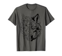 Fleurs Loup Floral Renard Alter Kin Otherkin Therian T-Shirt