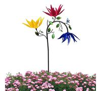 Fleurs Métalliques D'extérieur | Rondelles Colorées En Métal Pour Jardin - Décorations De Jardin Pour Terrasse Pelouse Balcon Chemin Parterre Porche Idées Cadeaux Pour Famille Et Amis