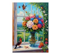 Fleurs Oiseaux Fenêtre 1000pcs Mini Puzzle pour Famille Difficile