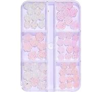 Fleurs Ongle Nail Art 3D, 3D Ornements de Fleurs à Cinq Pétales Gemmes à Ongles pour Nail Décor, Élégantes Ongles Embellissements,Beau et charmant, Filles DIY Nail Décoration (B)