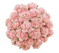 FLEURS PAPIER Rubéoles ouvertes - rose pâle 25 mm - 50 pcs