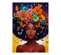 Fleurs Papillons Portrait 1000pcs Mini Puzzle pour Famille Difficile
