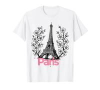 Fleurs Paris Tour Eiffel T-Shirt