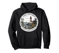 Fleurs patriotes canadiennes Florales Vintage du lac Ontario Sweat à Capuche