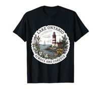 Fleurs patriotes canadiennes Florales Vintage du lac Ontario T-Shirt Graphique avec Valeur