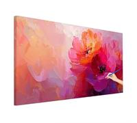 Fleurs Peinture par Numero Adulte Enfant, Kits de Peinture Numero Adulte Abstrait, Kit Creatif Paint by Numbers avec Peintures et Pinceaux Toile 180x80cm, Decoration Chambre Murale, Cadeau Femme P-53