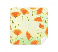 Fleurs Plante Doré Coquelicot Décoration Peinture Lunettes Chiffon de Nettoyage Nettoyant pour écran de téléphone en Daim Tissu 2 pcs