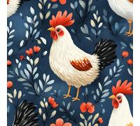 Fleurs Poulet Papier Adhesif Meuble Vintage Jardin Coq Mat Papier Peint Mural Film Autocollant Wallpaper Rouleau Impermeable Stickers Collant Décoration pour Cuisine Tables Armoires Mur 0.52X10 M