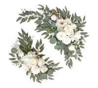 Fleurs pour Arche de Mariage 2 Guirlande de Fleurs Flexibles avec Feuilles | Arrangements floraux de mariage pour la cérémonie de mariage et la réception des spectacles de mariée Fond Mur de jardin