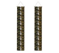 Fleurs pour chien Border Collie heureux, Décorations pour fête de remise de diplômes - Bannière de bienvenue à suspendre au porche, pour l'intérieur et l'extérieur
