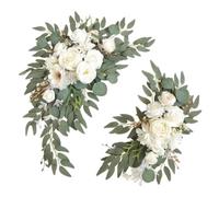Fleurs pour toile de - Roses artificielles réutilisables et flexibles | Panneau de bienvenue floral pour toile de fond, fête prénuptiale, cérémonie, jardin, mur, porte, centre de table commémoratif