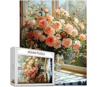Fleurs Puzzle 4000 Pièces Adultes, 5D DIY Puzzle Vase Couleur Puzzles, Jigsaw Jeu éducatif effrayant, Ddifficile pour Adultes avec Emballage Cadeau for Decoration Chambre Murale, Cadeau Homme,Model606