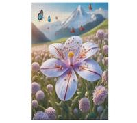Fleurs Puzzles Adultes 1000 Pièces en Bois, Jouet De Puzzle De Défi De Cerveau pour des Enfants, D’Intelligence 78×53cm