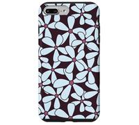Fleurs rétro en Prune et Bleu Clair Coque pour iPhone 7 Plus/8 Plus