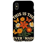 Fleurs Rétro Papillons This is The Ever Made Great Nation Coque pour iPhone X/XS