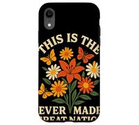 Fleurs Rétro Papillons This is The Ever Made Great Nation Coque pour iPhone XR