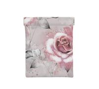 Fleurs Roses Aquarelle Floral Rose Feuilles Grises Splash, Sac de Rangement pour Femmes, Portefeuille supérieur à Presser, Petit Porte-Monnaie, Pochette de Changement