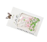 Fleurs roses Nail Art Perles rondes 3D Fleurs Ongles Accessoires Manucure Accessoires Décoration d'ongles Fleurs 3D Fleurs Nail Art Roses Rondes Perles Ongles Fleurs pour Femmes et Filles
