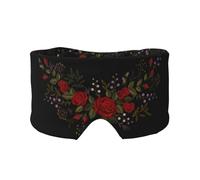 Fleurs Roses Westernch,Masque pour les yeux bloquant la lumière Cache-yeux et cache-oreilles pour le sommeil