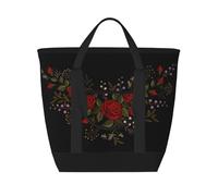 Fleurs Roses Westernch,Sacs à lunch isothermes de grande capacité pour femmes et hommes