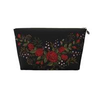 Fleurs Roses Westernch, Trousse de Maquillage Trousse à cosmétiques Trousse de Toilette de Voyage Portable Pochette de Toilette