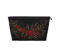 Fleurs Roses Westernch, Trousse de Toilette Trousse de Maquillage Sac à cosmétiques Trousse de Toilette de Voyage Portable