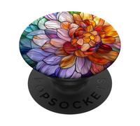 Fleurs Sauvages abstraites Fleurs Arc-en-Ciel chrysanthème Floral PopSockets PopGrip Adhésif