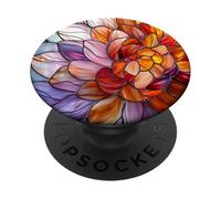 Fleurs Sauvages abstraites Fleurs Arc-en-Ciel chrysanthème Floral PopSockets PopGrip Adhésif
