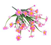 Fleurs sauvages artificielles en plastique pour intérieur et extérieur (rose, taille unique)