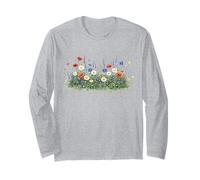 Fleurs Sauvages avec Marguerites botaniques Nature Florale Manche Longue