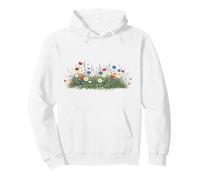 Fleurs Sauvages avec Marguerites botaniques Nature Florale Sweat à Capuche