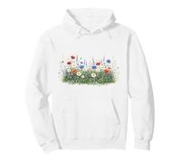 Fleurs Sauvages avec Marguerites botaniques Nature Florale Sweat à Capuche