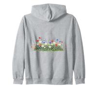 Fleurs Sauvages avec Marguerites botaniques Nature Florale Sweat à Capuche