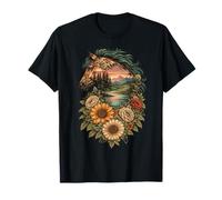 Fleurs Sauvages Boho Wild Horses Western Summer Country T-Shirt