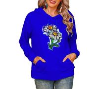 Fleurs Sauvages Floral 3D Imprimé Cagoule Femmes Polaire Sweatshirts Manches Longes Pullover Vêtements De Sport Hauts