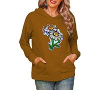 Fleurs Sauvages Floral 3D Imprimé Femmes Cagoule Décontracté À Capuche Polaire Sweatshirt Veste Hauts avec Poche