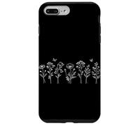 Fleurs Sauvages Floral Botanique Nature Ligne Art Fleurs Filles Coque pour iPhone 7 Plus/8 Plus