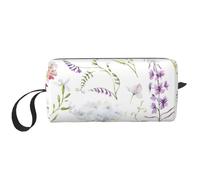 Fleurs Sauvages Florales aquarelles, Trousse de Maquillage Trousse à cosmétiques Trousse de Toilette de Voyage Portable Pochette de Maquillage