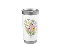 Fleurs sauvages naturelles Fleurs Jardin Florale Nature Gobelet isotherme en acier inoxydable double paroi
