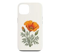 Fleurs Sauvages Vintage de Pavot de Californie Coque pour iPhone 13
