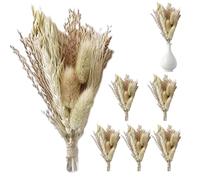 Fleurs Séchées - 6 Mini Bouquets De Fleurs Séchées, Style Bohème, Articles De Décoration D'intérieur Rustique, Pièces D'arrangement Floral, Superbe Pièce Maîtresse De Fête De Mariage | Ornement