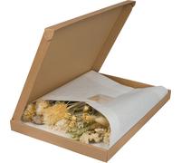 Fleurs séchées en boîte aux lettres - Nature - Bouquet de fleurs séchées - Beige, Blanc & Rose - durable & sans entretien - Idée cadeau - 25-30 cm - Décoration pour la maison