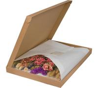 Fleurs séchées en boîte aux lettres rose - Elégant bouquet de fleurs séchées - Douces nuances de blanc, beige & rose clair - Décoration sans entretien - Parfait pour l'intérieur