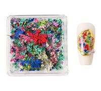 Fleurs séchées japonaises pour décoration d'ongles, fournitures d'art pour mariages quotidiens